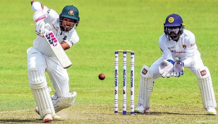 Bangladesh Batsman Nazmul Hossain Shanto rattles stumps in frustration